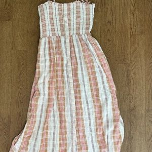 Aerie Midi Plaid Dress